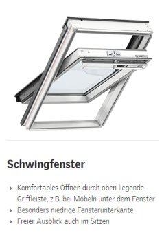 Dachfenster VELUX - Schwingfenster